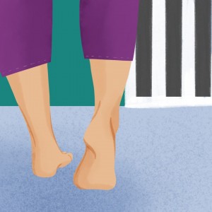 Gate in the way of feet