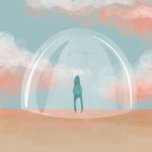 Woman in a bubble